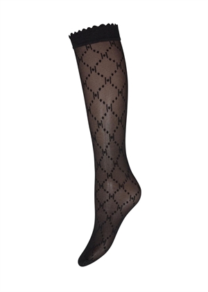 Hype The Detail high knee logo sock Black/Black 